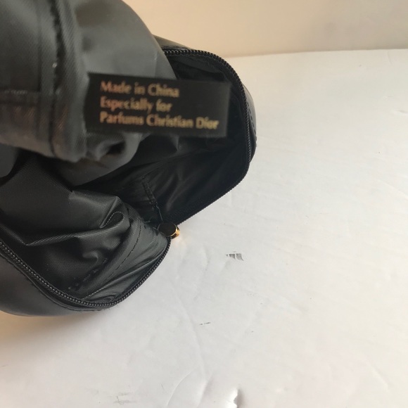 Christian Dior Parfums Zippy Around Cosmetic Bag Makeup Tote Travel Nylon Boxy - Picture 5 of 12